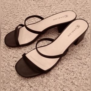 Black Harlow Heeled Sandals